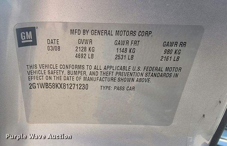 image for item LV9404 2008 Chevrolet Impala LS