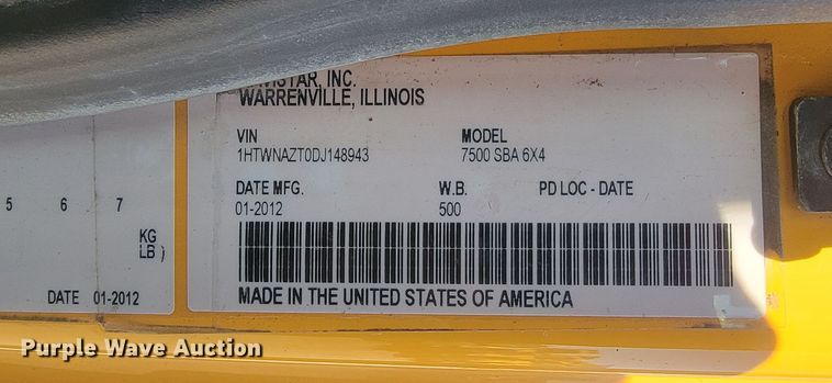 image for item LV9409 2013 International WorkStar 7500  dump truck