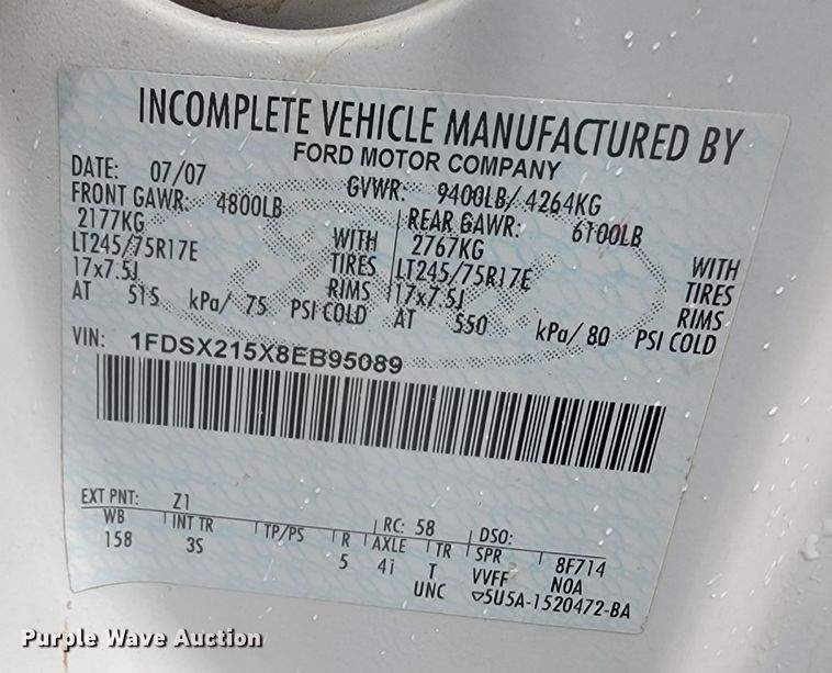 image for item LV9454 2008 Ford F250 Super Duty  SuperCab pickup truck