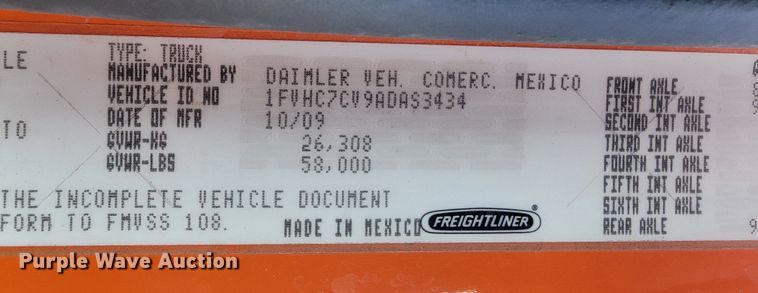 image for item LV9455 2010 Freightliner Business Class M2  dump truck