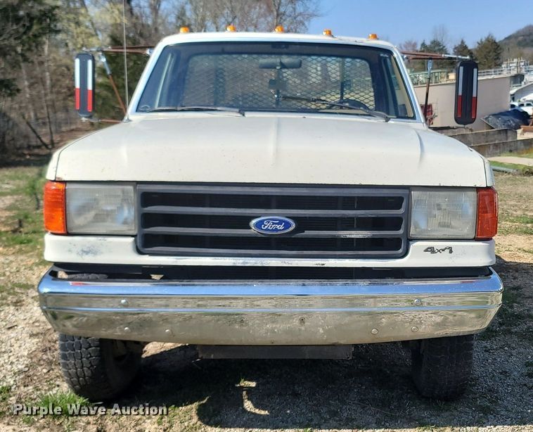 image for item MB9896 1987 Ford F350  dump flatbed pickup truck