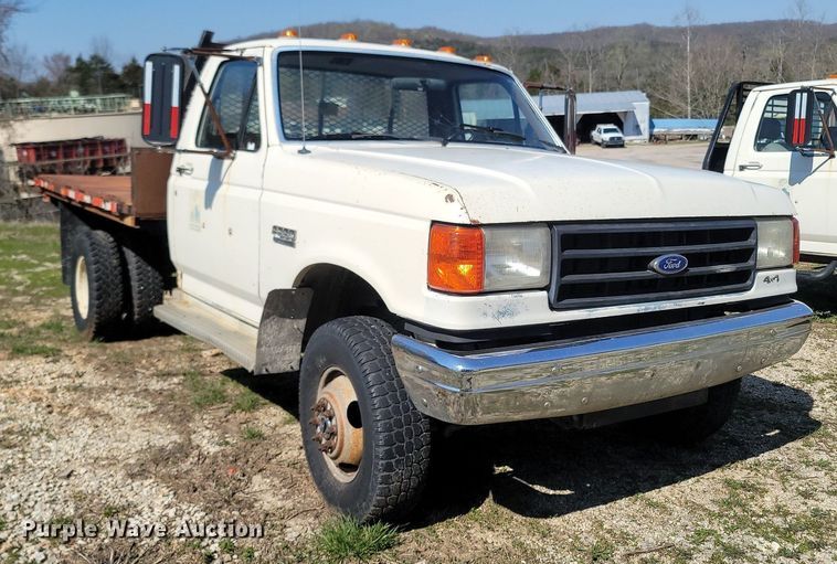 image for item MB9896 1987 Ford F350  dump flatbed pickup truck