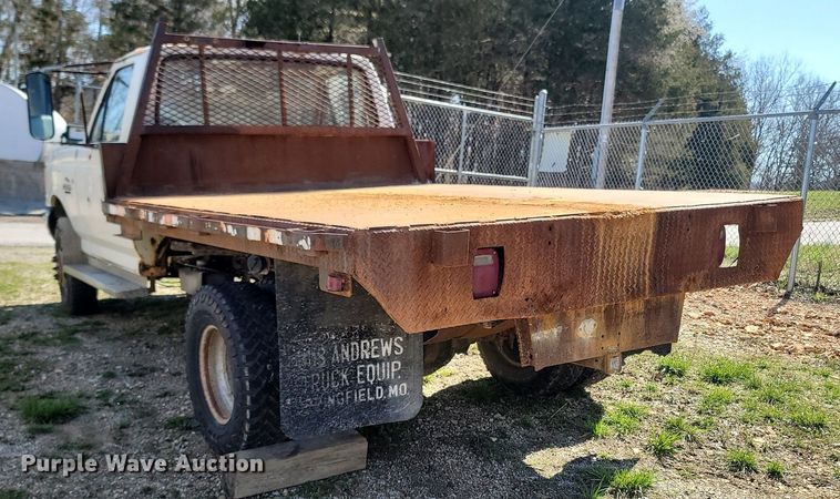 image for item MB9896 1987 Ford F350  dump flatbed pickup truck