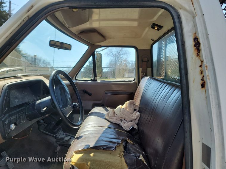 image for item MB9896 1987 Ford F350  dump flatbed pickup truck