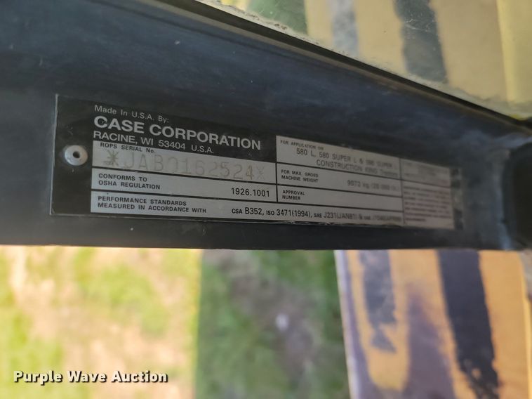 image for item MB9899 1999 Case 580 Super L II  backhoe