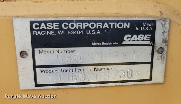 image for item MB9899 1999 Case 580 Super L II  backhoe