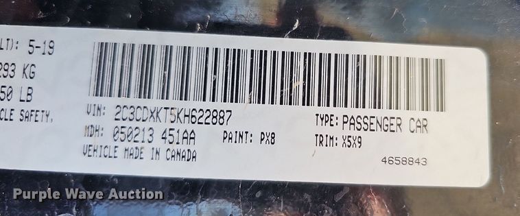 image for item MC9740 2019 Dodge Charger  police