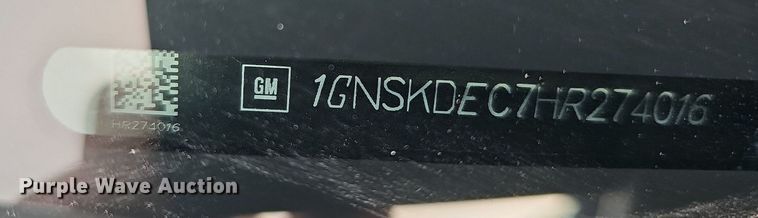 image for item MC9742 2017 Chevrolet Tahoe Police  SUV