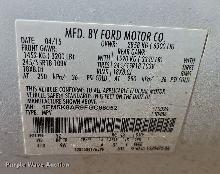 image for item MC9745 2015 Ford Explorer Police Interceptor  SUV