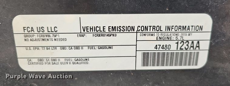 image for item MC9747 2015 Dodge Charger Police