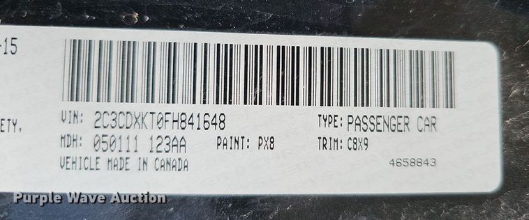 image for item MC9747 2015 Dodge Charger Police