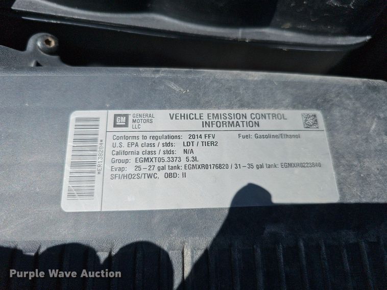 image for item MC9749 2014 Chevrolet Tahoe Police  SUV