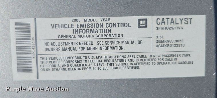 image for item MC9761 2008 Chevrolet Impala LS