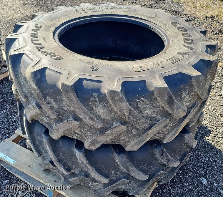 image for item MC9772 (2) GoodYear Optitrac 380/85R24 tires