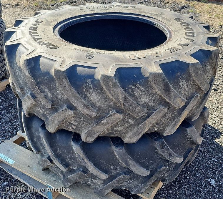 image for item MC9772 (2) GoodYear Optitrac 380/85R24 tires