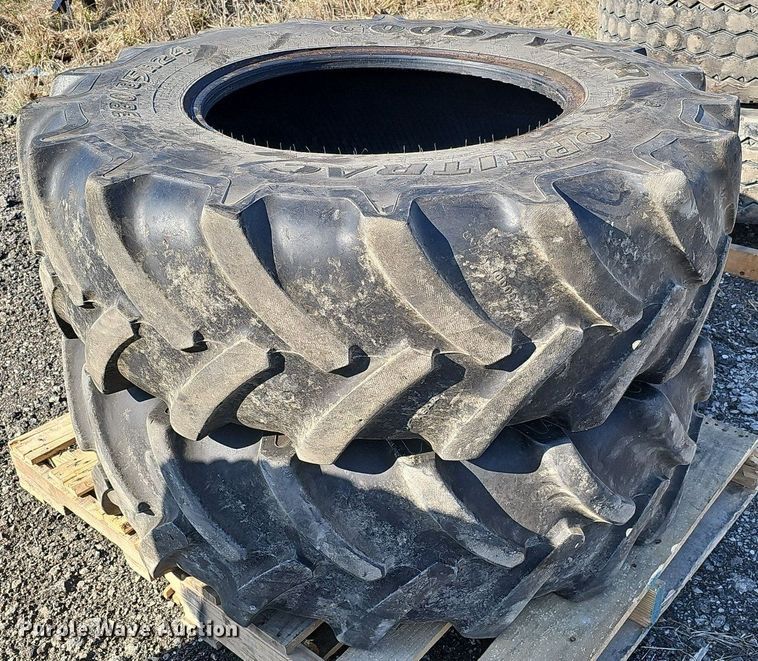image for item MC9772 (2) GoodYear Optitrac 380/85R24 tires