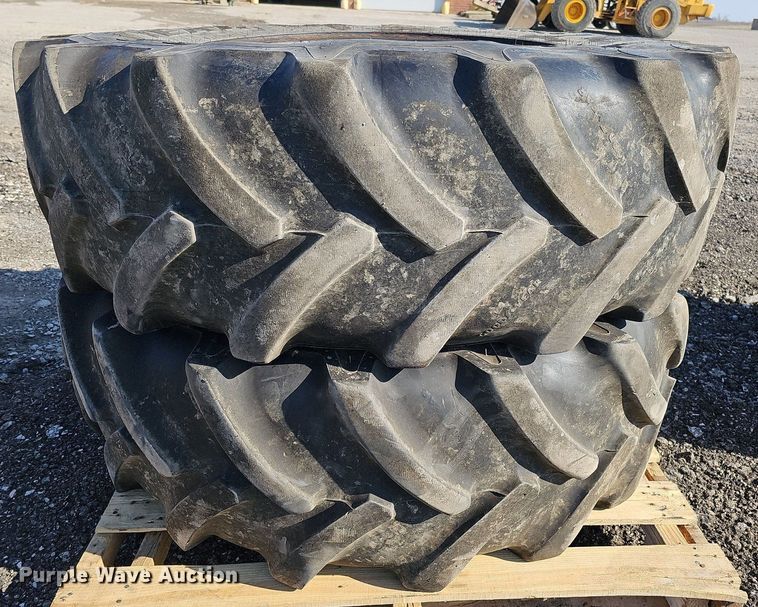 image for item MC9772 (2) GoodYear Optitrac 380/85R24 tires