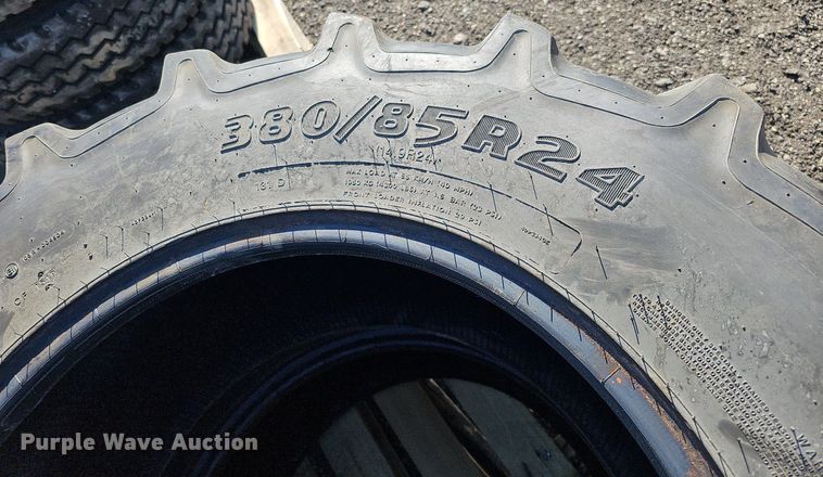 image for item MC9772 (2) GoodYear Optitrac 380/85R24 tires