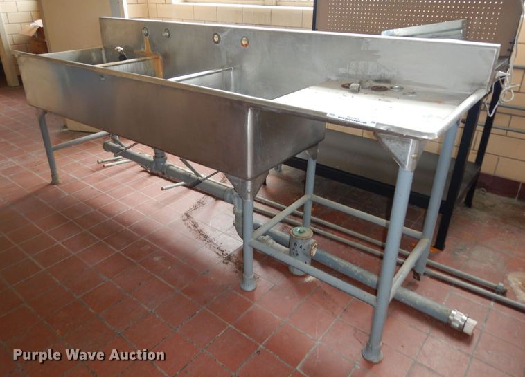 image for item MI9331 Three basin stainless steel sink