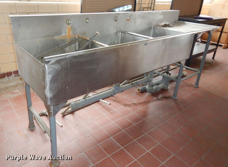 image for item MI9331 Three basin stainless steel sink