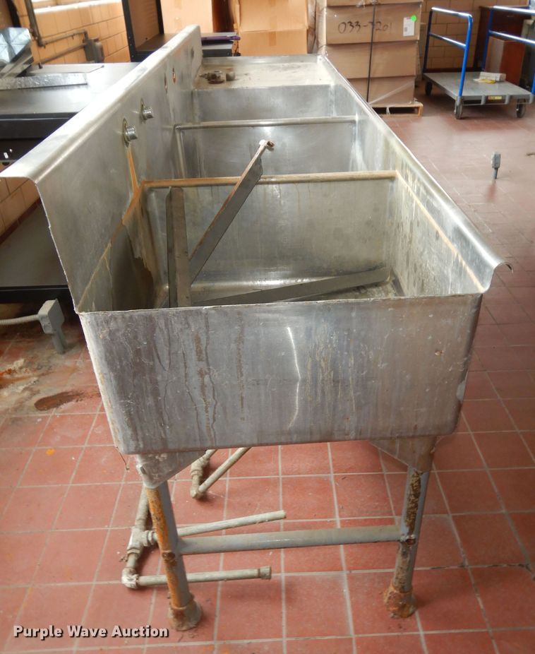 image for item MI9331 Three basin stainless steel sink