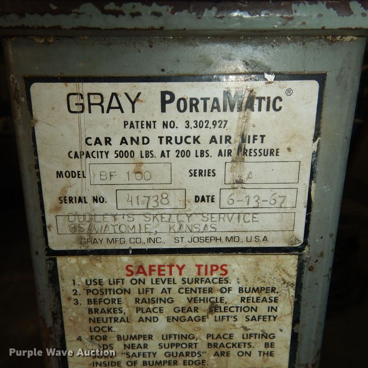 image for item MI9337 1967 Gray PortaMatic BF-100  jack