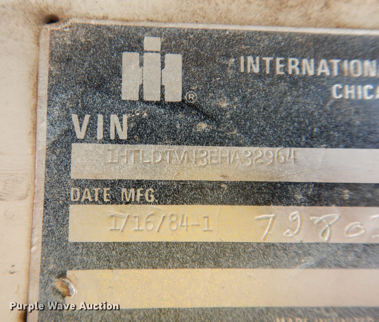 image for item MI9357 1984 International Harvester 1954  sewer jetter truck