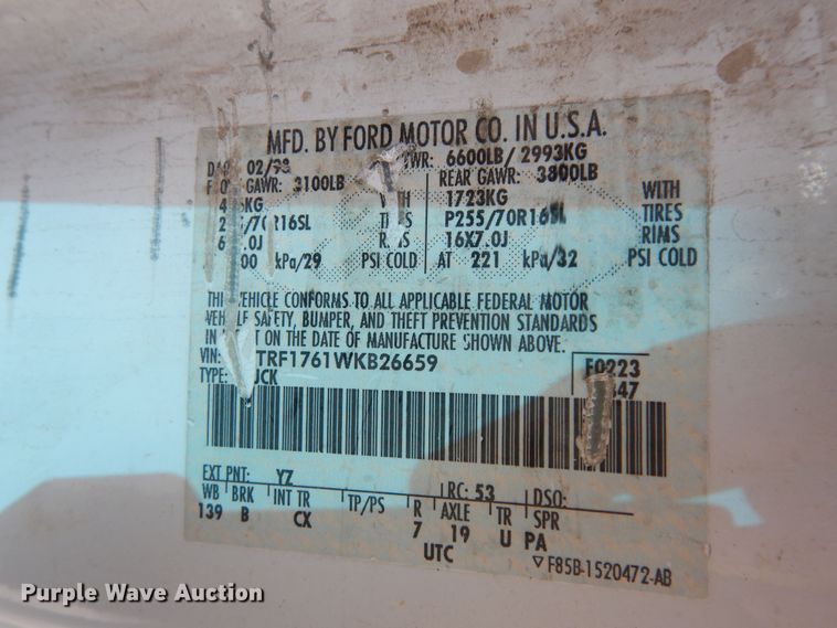 image for item MI9364 1998 Ford F150  pickup truck