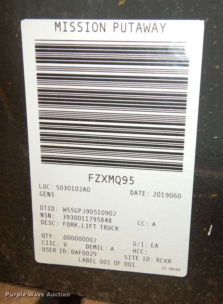 image for item MI9400 (2) 6'L forks