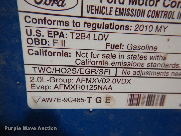 image for item MO9592 2010 Ford Focus