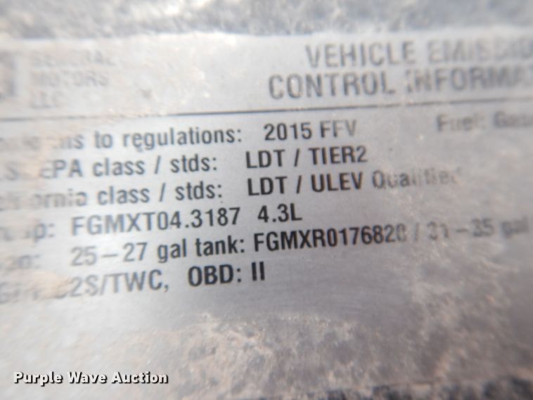 image for item MO9595 2015 Chevrolet Silverado 1500  delivery bed pickup truck