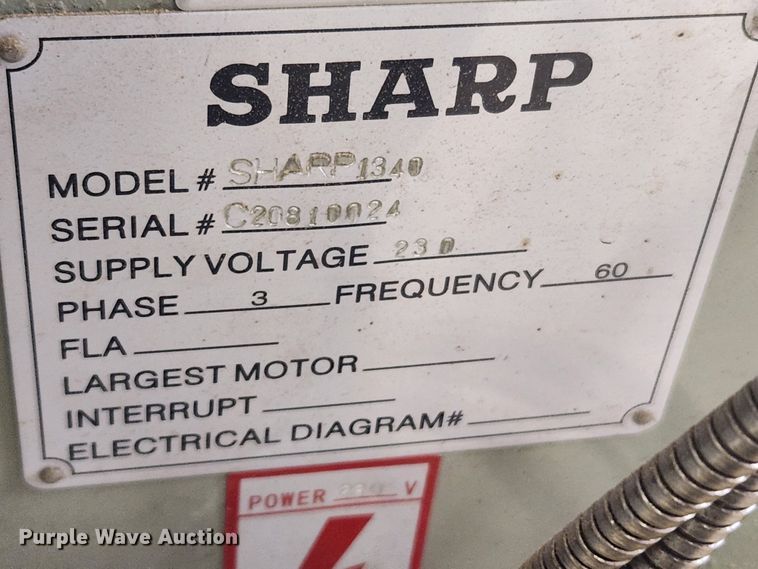 image for item MW9592 Sharp 1340R  lathe