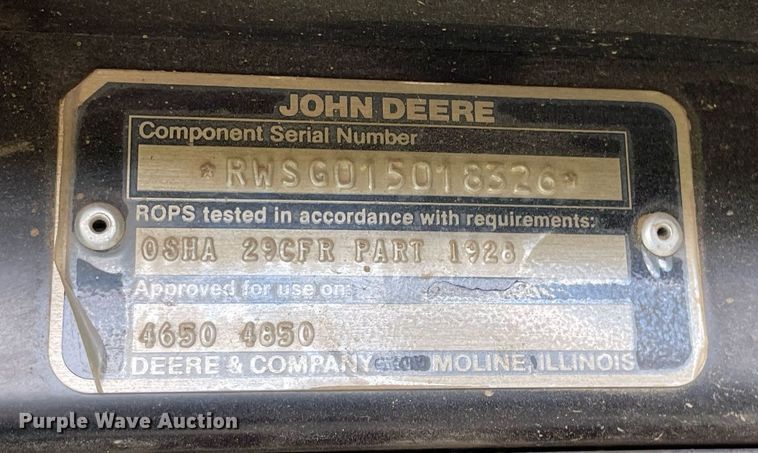 image for item MY9235 1988 John Deere 4650  tractor