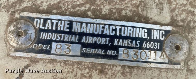 image for item MY9236 Olathe Manufacturing 83  aerator/seeder