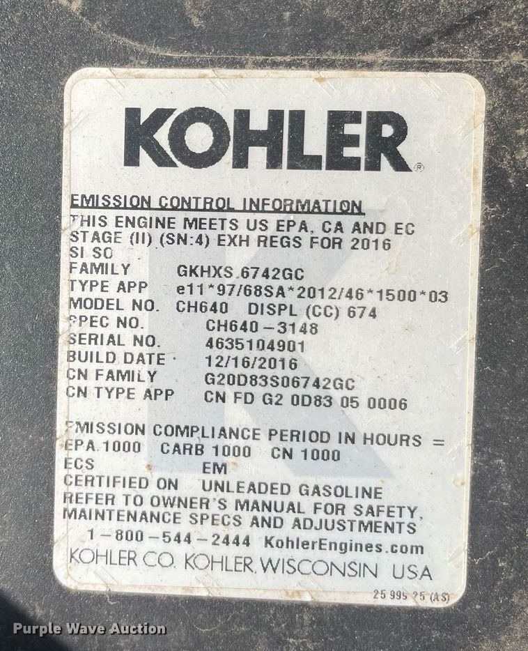 image for item MY9237 Grasshopper 620T2  ZTR lawn mower