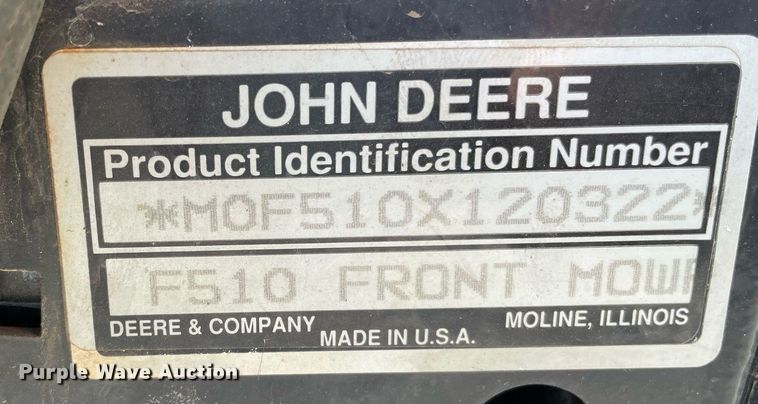 image for item MY9238 John Deere F510  lawn mower