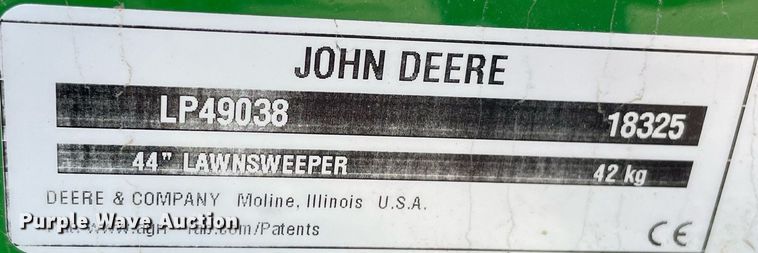 image for item MY9239 John Deere  lawn sweeper