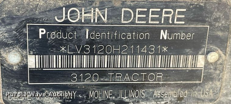image for item MY9240 2006 John Deere 3120  tractor