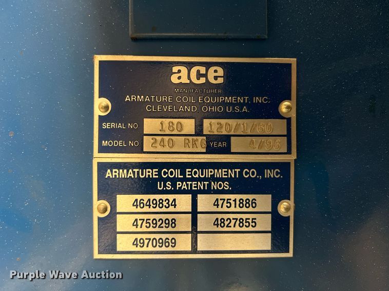 image for item MY9688 1996 ACE 240 RKG  burn off oven