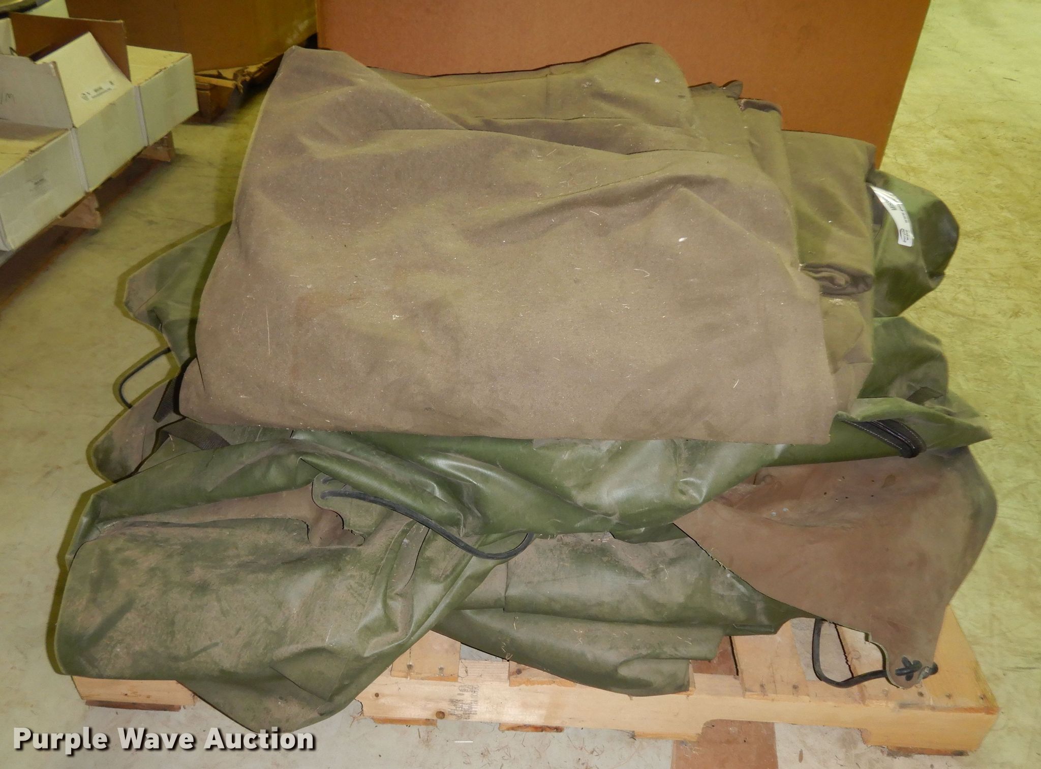 (4) tarps in Salina, KS Item MI9390 sold Purple Wave