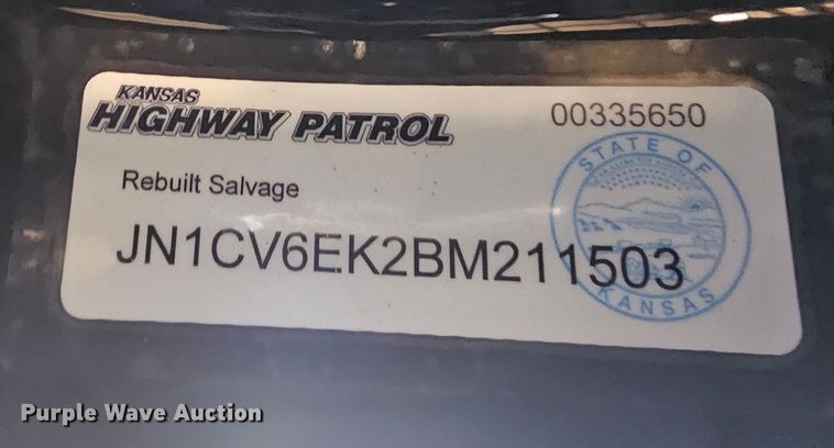 image for item DK1747 2011 Infiniti G37