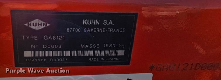 image for item DK1737 Kuhn GA8121  rotary hay rake