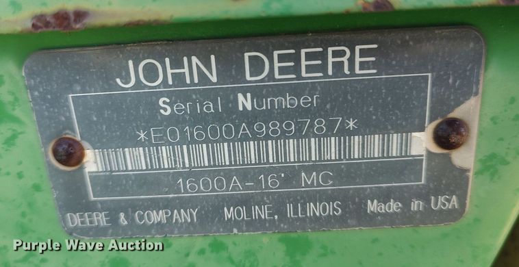 image for item DQ0464 1998 John Deere 1600A  swather / windrower