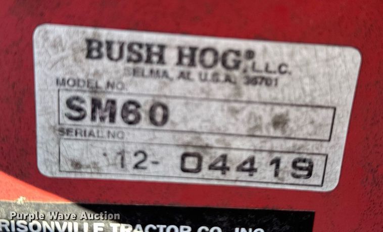 image for item DR5140 Bush Hog SM60  side boom rotary mower