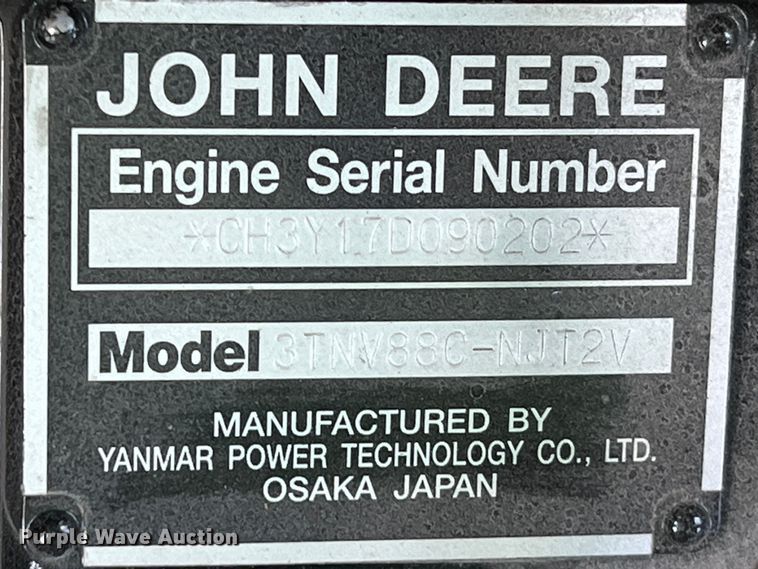 image for item DR5538 2022 John Deere 3032E  MFWD tractor