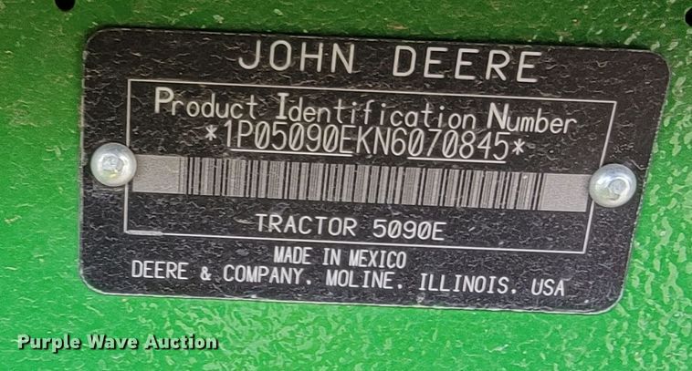 image for item HP9700 2022 John Deere 5090E  tractor