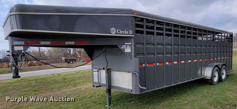image for item HP9702 2022 Circle D 6824GNST  livestock trailer