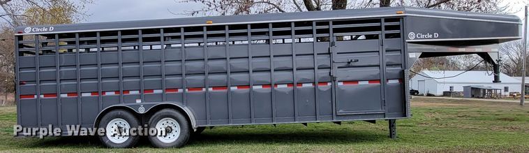 image for item HP9702 2022 Circle D 6824GNST  livestock trailer