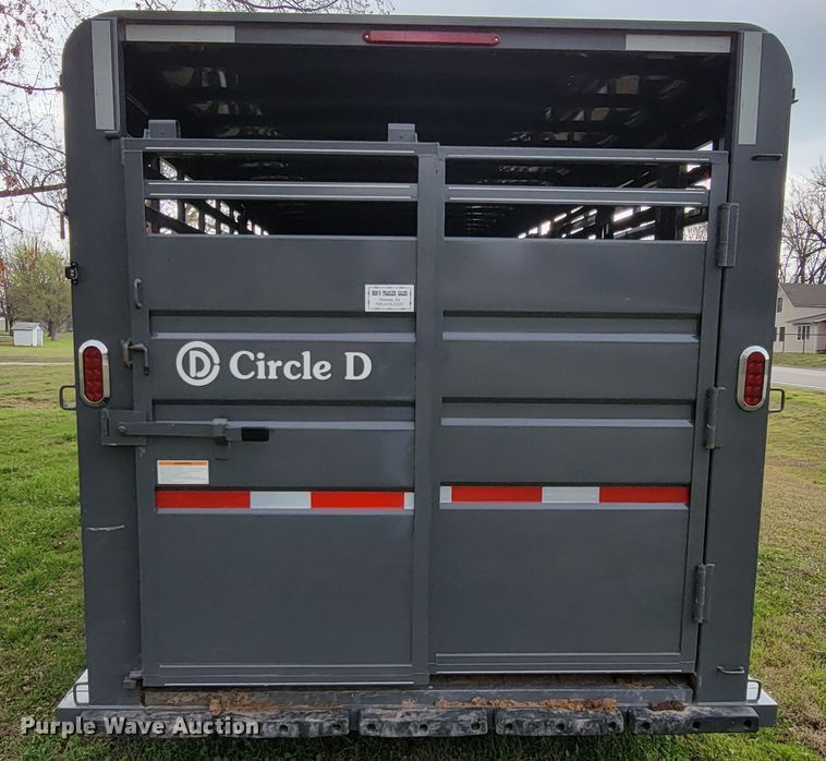image for item HP9702 2022 Circle D 6824GNST  livestock trailer