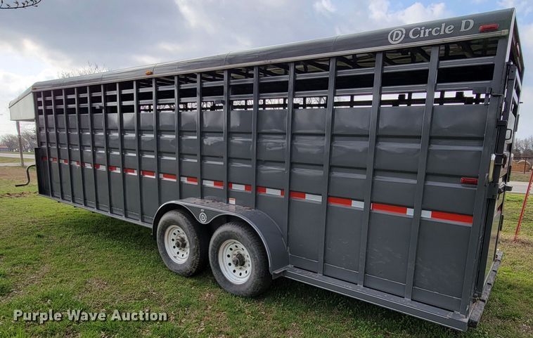 image for item HP9702 2022 Circle D 6824GNST  livestock trailer
